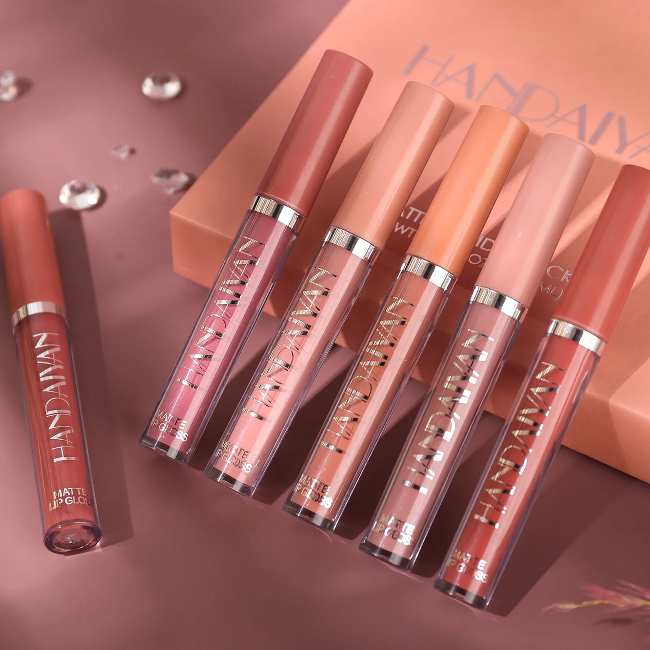 Handaiyan Non-Stick Liquid Lipstick – Long-Lasting Matte Finish, Waterproof & Vegan Lip Gloss