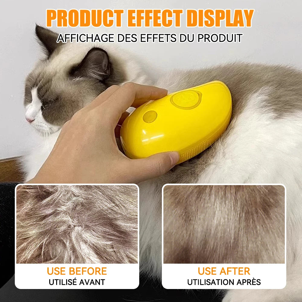 Steamy Brush for Pet Cat , Dog Grooming Hair