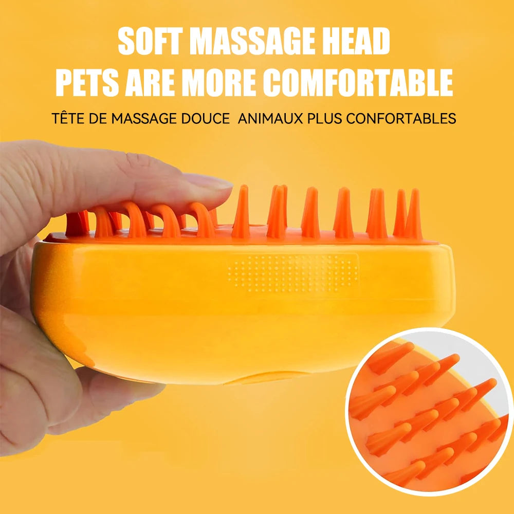 Steamy Brush for Pet Cat , Dog Grooming Hair