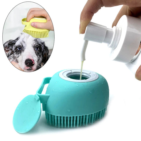 Puppy , Big Dog , Cat Bath Brush Silicone Pet Accessory