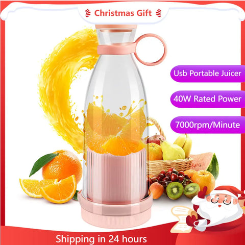 Usb Portable Juice Bottle Electric Blender Smoothie Ice Maker