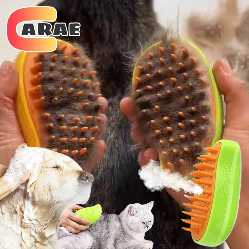 Steamy Brush for Pet Cat , Dog Grooming Hair